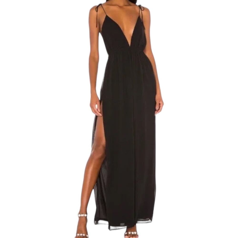 Revolve Superdown Natasha Black Glam Dress S